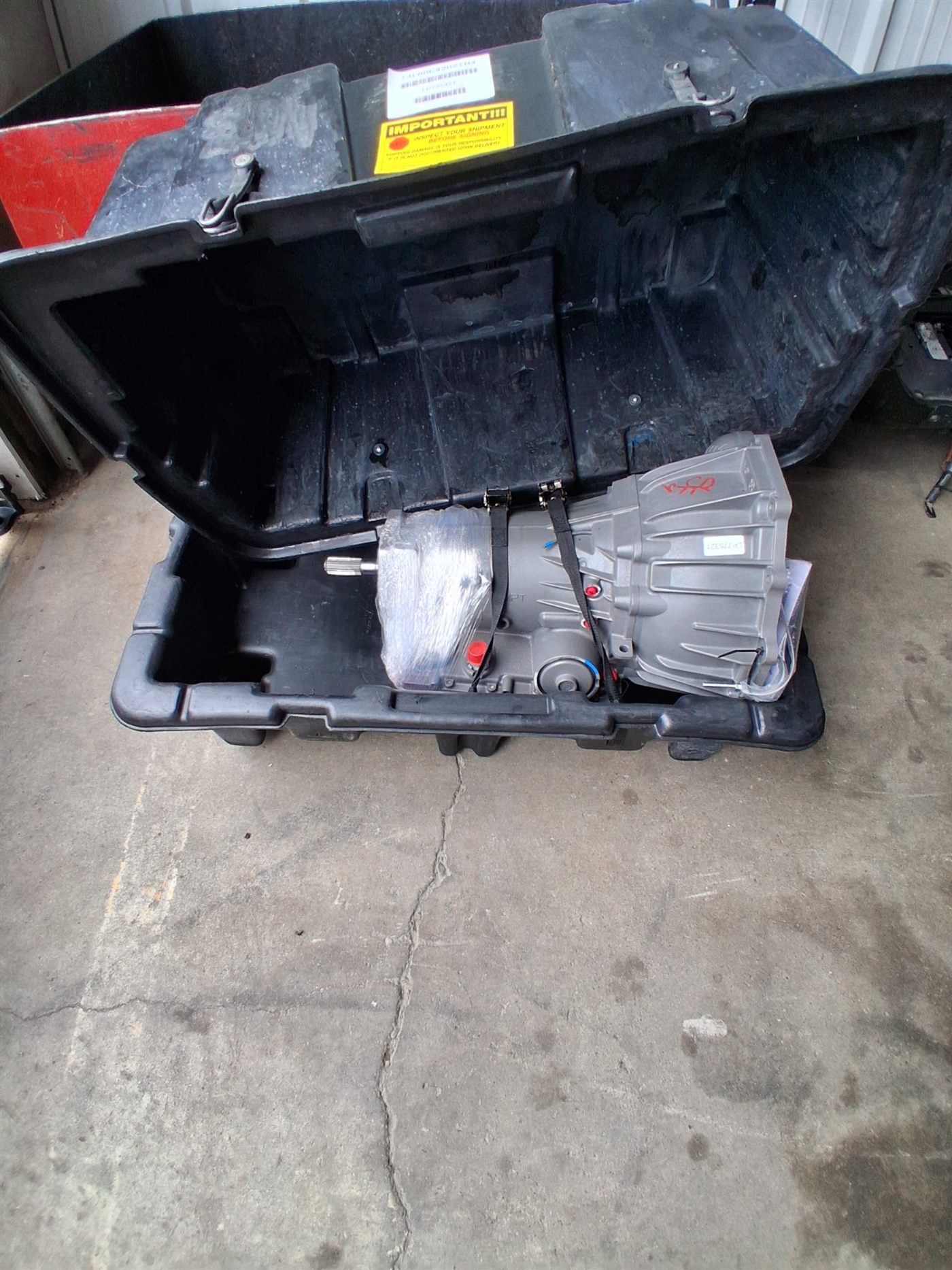 A transmission ready for installation at Executive Auto in Owensboro, KY